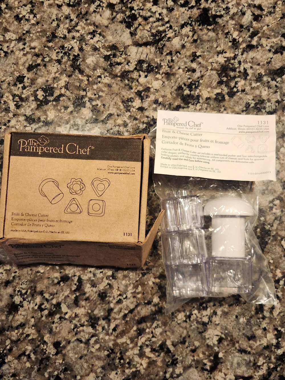 Pampered Chef Fruit & Cheese Cutter #1131 In Original Box With Use / Care Card